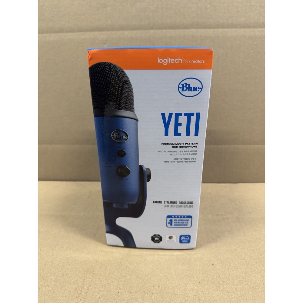 Logitech Blue Yeti Premium MultiPattern USB Condenser Microphone PC/Mac Midnight